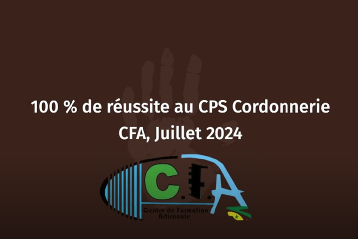 Certification de la première cohorte en Cordonnerie au Centre de Formation Artisanale de Dakar